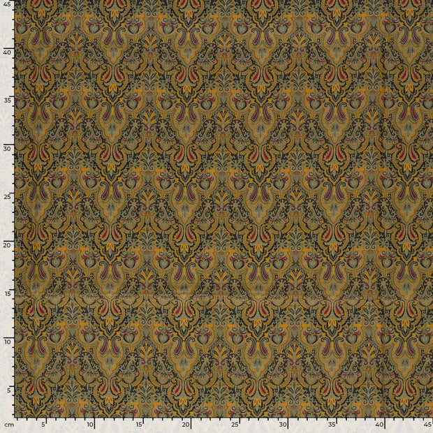 Cotton Poplin fabric Abstract Navy