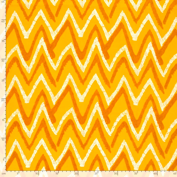 Voile tissu Abstrait Jaune