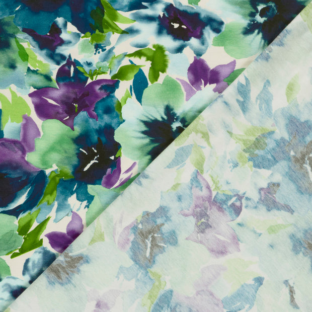 French Terry fabric Flowers 