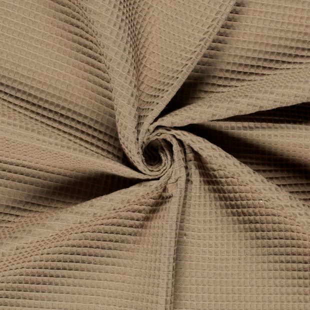Waffle piqué fabric Camel 