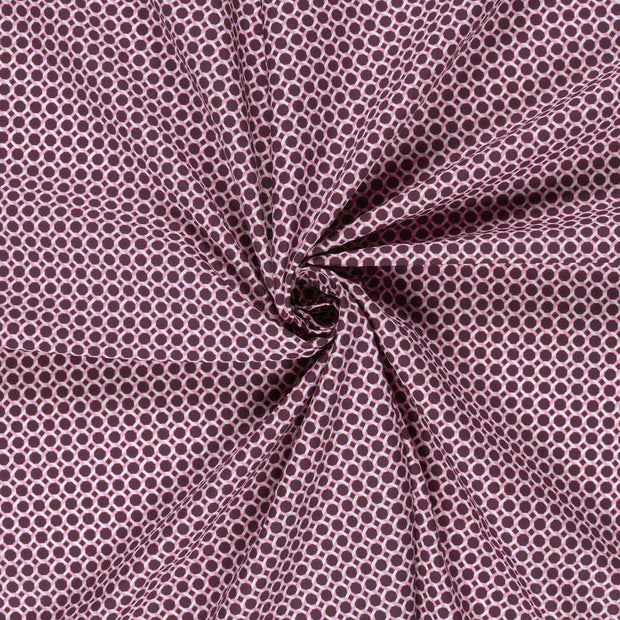 Popeline de Coton tissu Aubergine imprimé numérique 