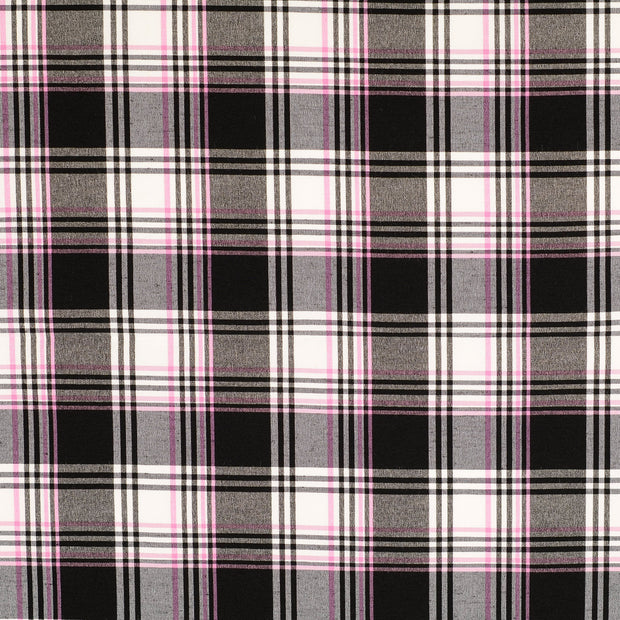 Bengaline tissu Carreaux Rose
