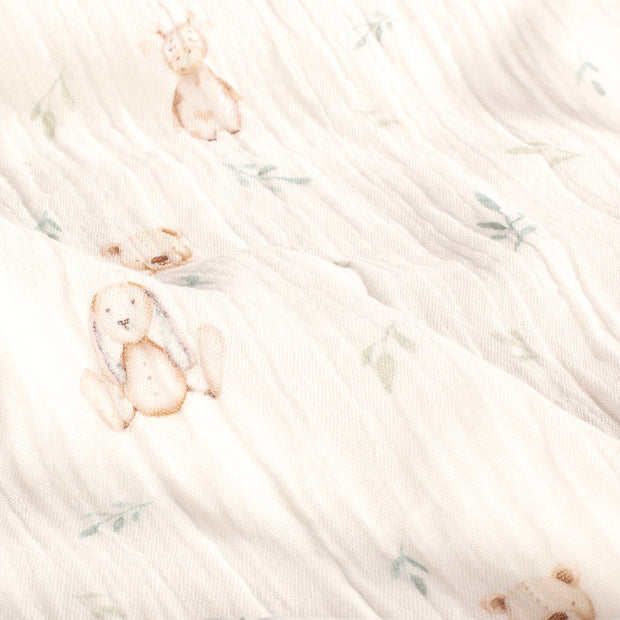 Double gaze tissu ours Blanc cassé