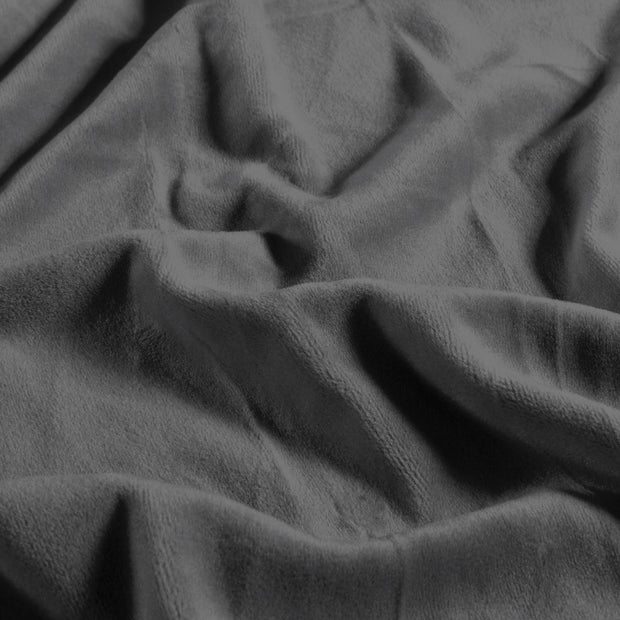 Supersoft Velvet fabric Unicolour Dark Grey