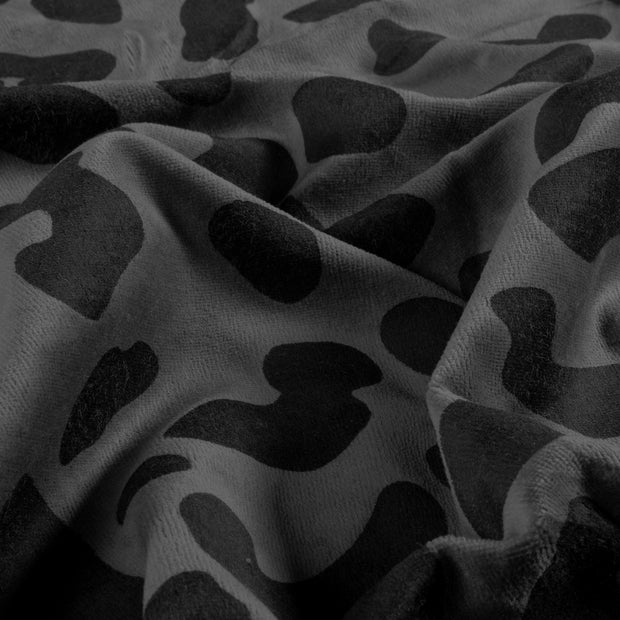 Nicky velours stof Panter Donker grijs