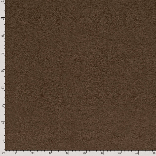 Fleece fabrik Uni Braun