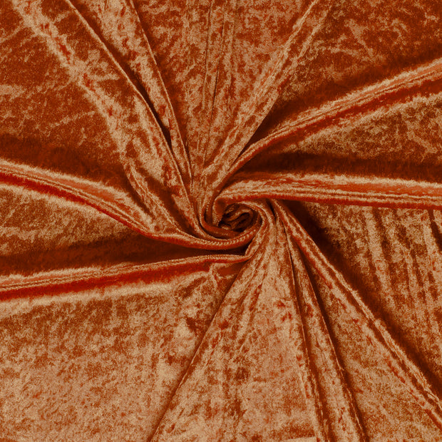 Velours fabric Brique crushed 
