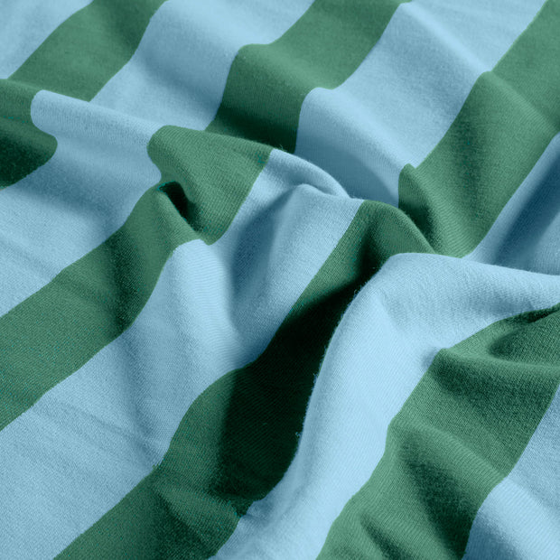 French Terry stof Strepen Babyblauw