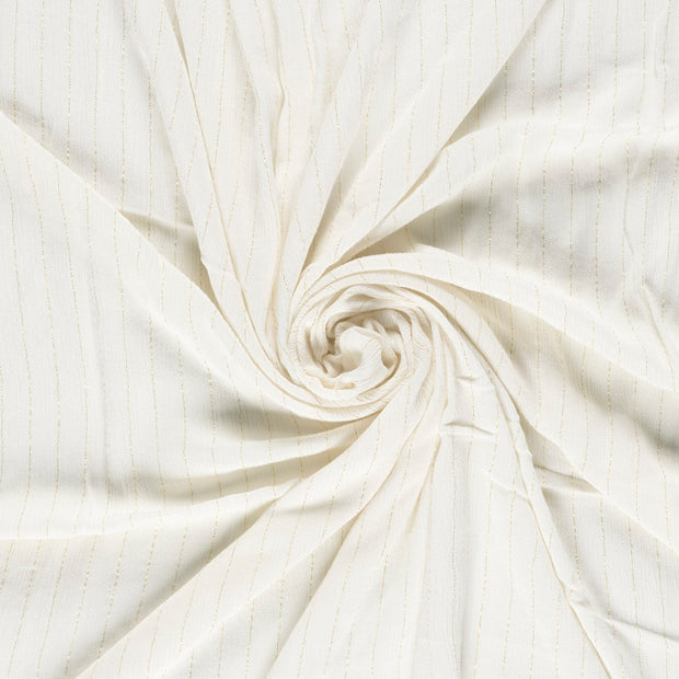 Crepe fabric Off White Lurex 