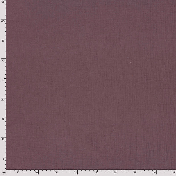 Double gaze tissu Unicolore Mauve