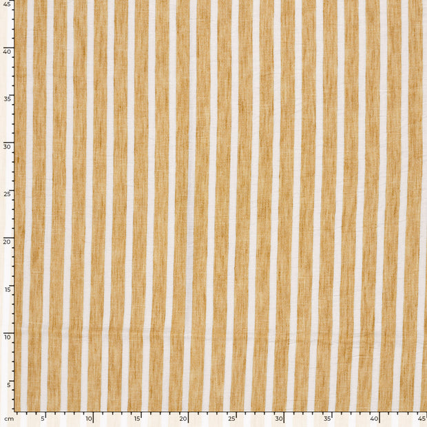 Woven Polyester fabric Stripes Oker