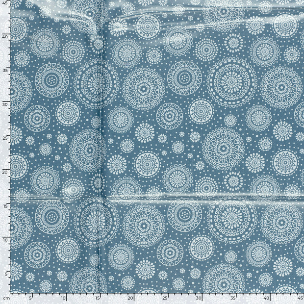 Wachstuch fabrik Mandalas Stahlblau