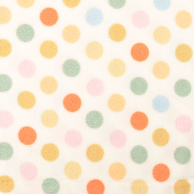 Fleece fabric Dots Multicolor
