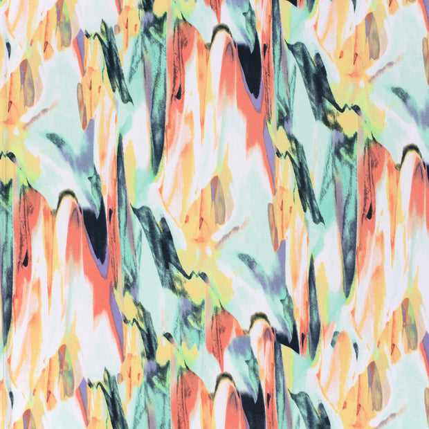 Viscose Vortex Jersey stof Mint mat 