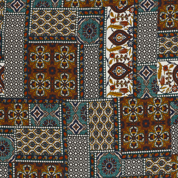 Viscose Satin fabric Turquoise shiny 