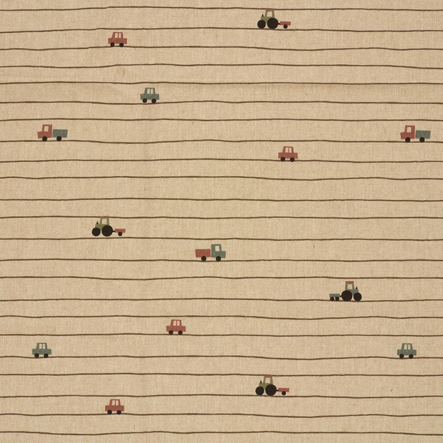 Linen Look fabric Beige matte 