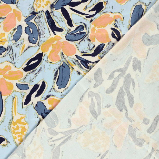 Cotton Satin fabric Flowers printed 