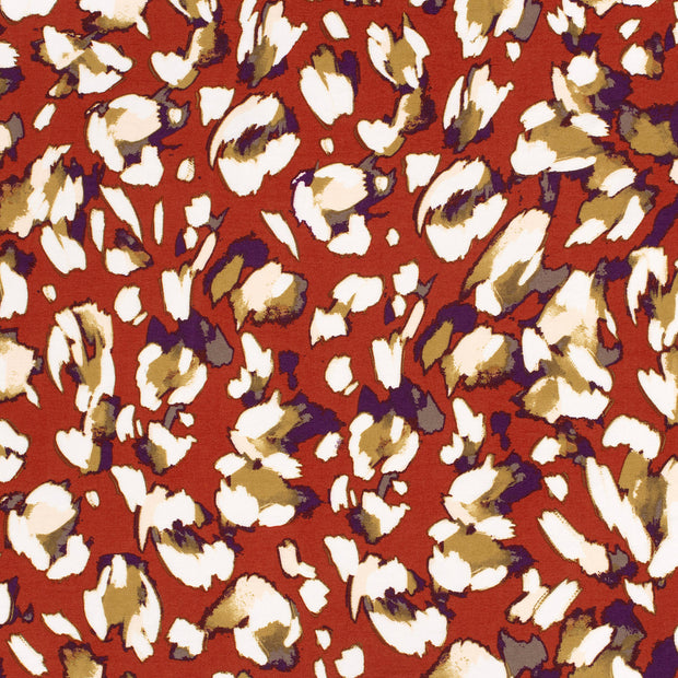 Viscose Nylon Crepe tela Ladrillo 