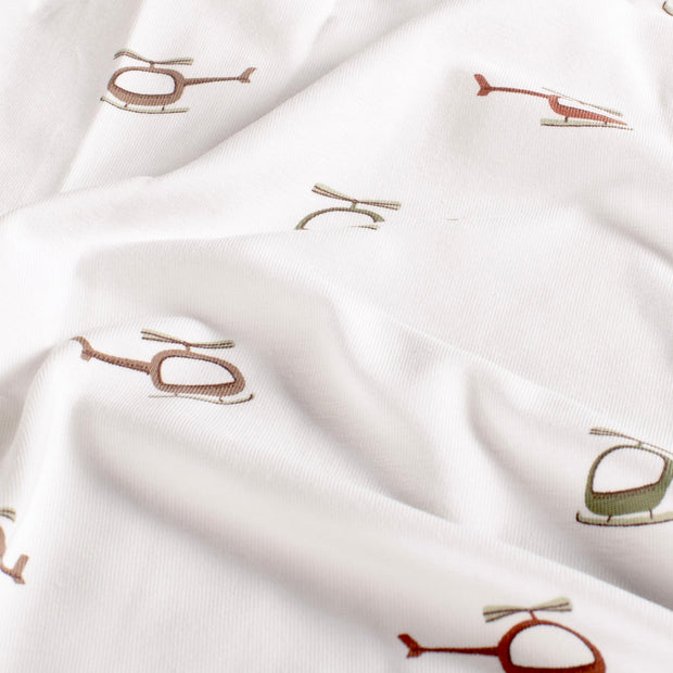 Jersey fabric Abstract Off White