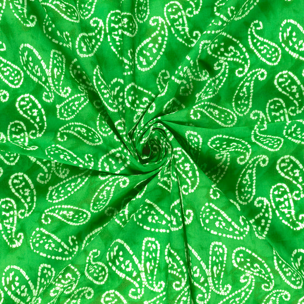 Voile fabrik Lime Grün bedruckt 
