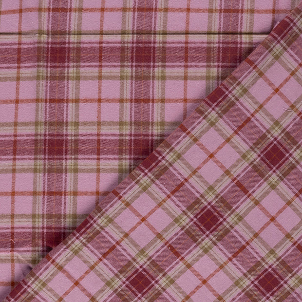Flannel fabric Checks brushed 
