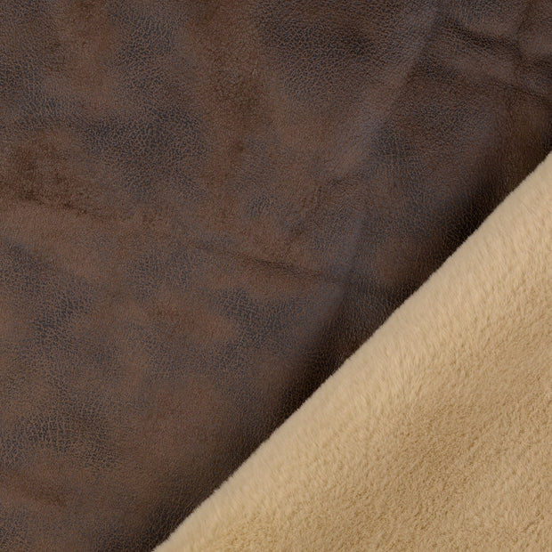 Imitation cuir tissu Unicolore doublé et l'arrière 