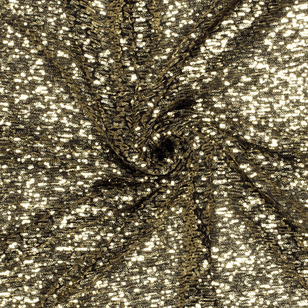 Mesh fabric Gold Sequins 