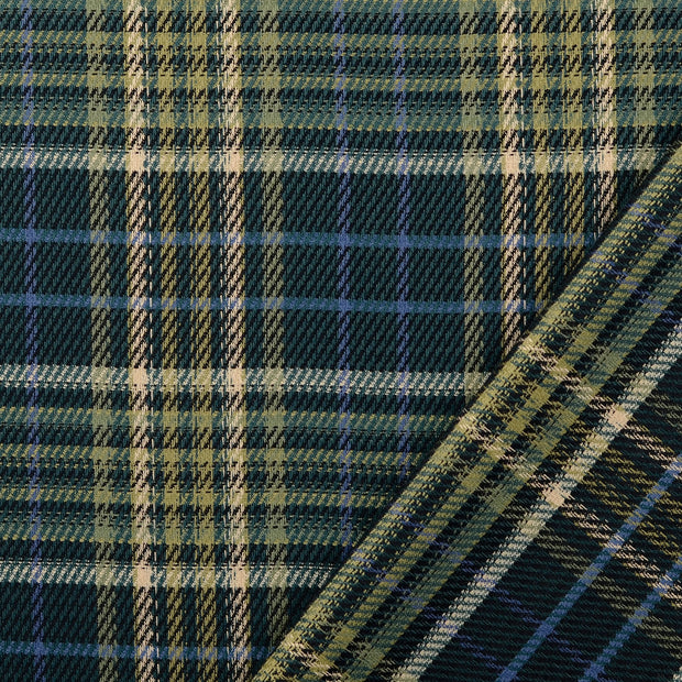 Popeline de Viscose tissu Vert fil teint 