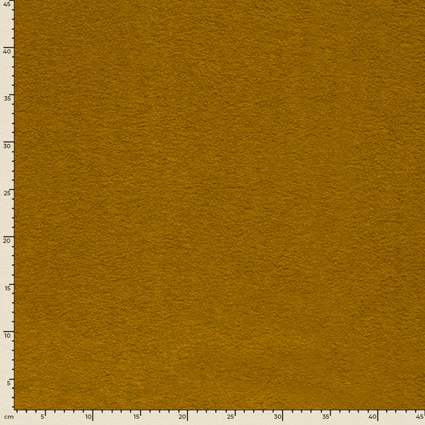 Fleece fabric Unicolour Oker