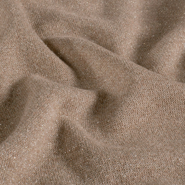 Heavy Knit fabrik Melange Braun
