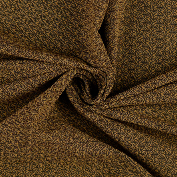 Bengaline Jacquard fabrik Ocker 