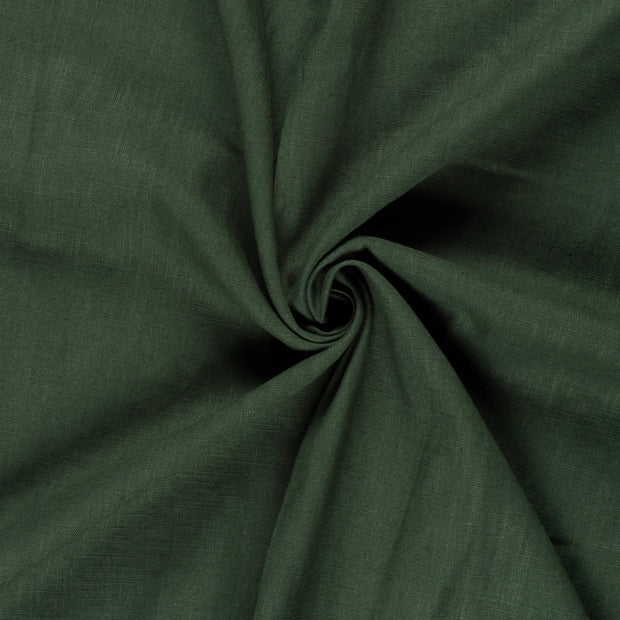 Linen fabric Dark Green 