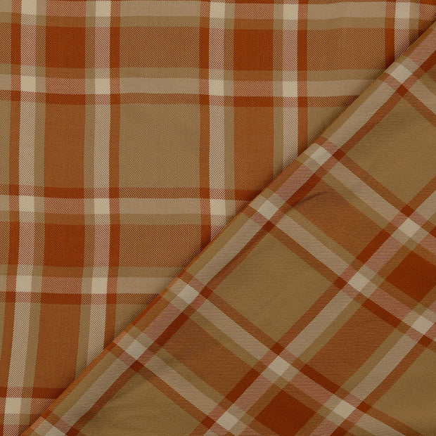Viscose Poplin fabric Beige yarn dyed 