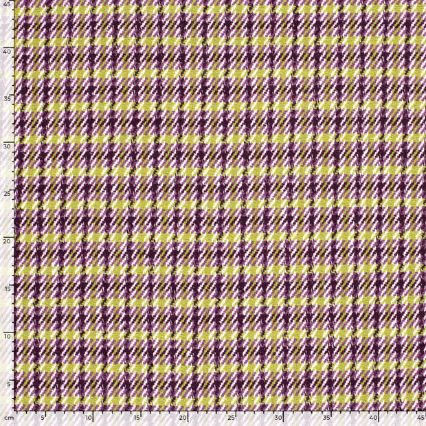 Jacquard fabrik Pied-de-poule Magenta