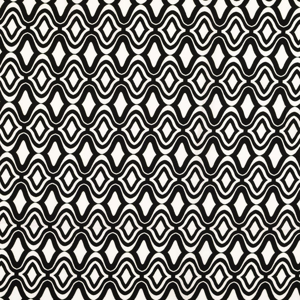 Viscose Poplin fabrik Geometrisch Schwarz