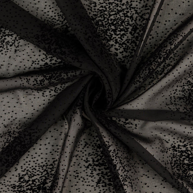 Chiffon stof Zwart 
