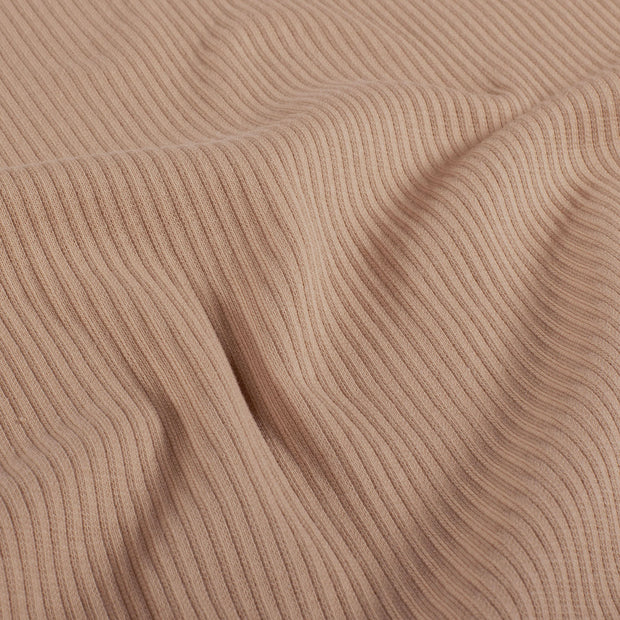 Rib Jersey stof Effen Nude