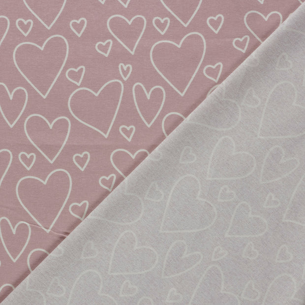Franela tela Corazones estampado 