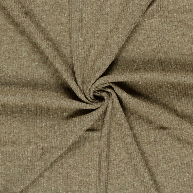 Rib Jersey fabric Taupe Grey 