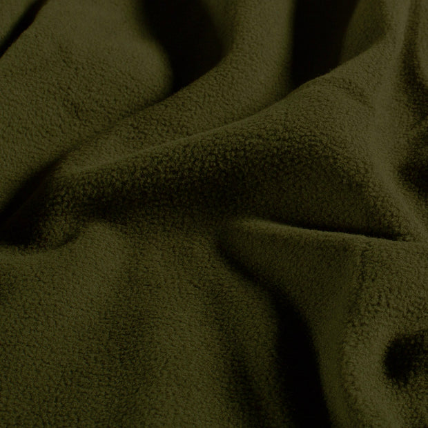 Fleece fabric Unicolour Olive Green