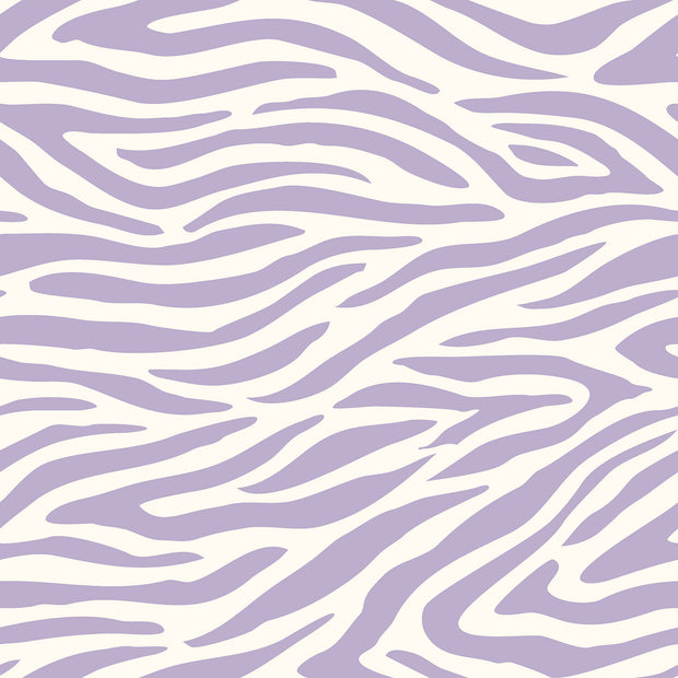 Terry Crepe fabric Zebras Lila