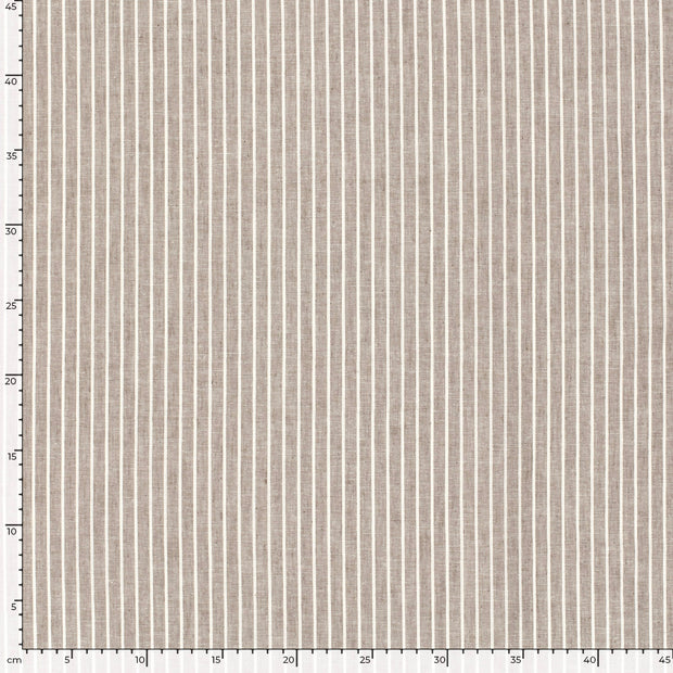 Chambré fabric Stripes Brown