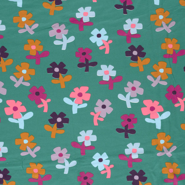 French Terry fabric Petrol 