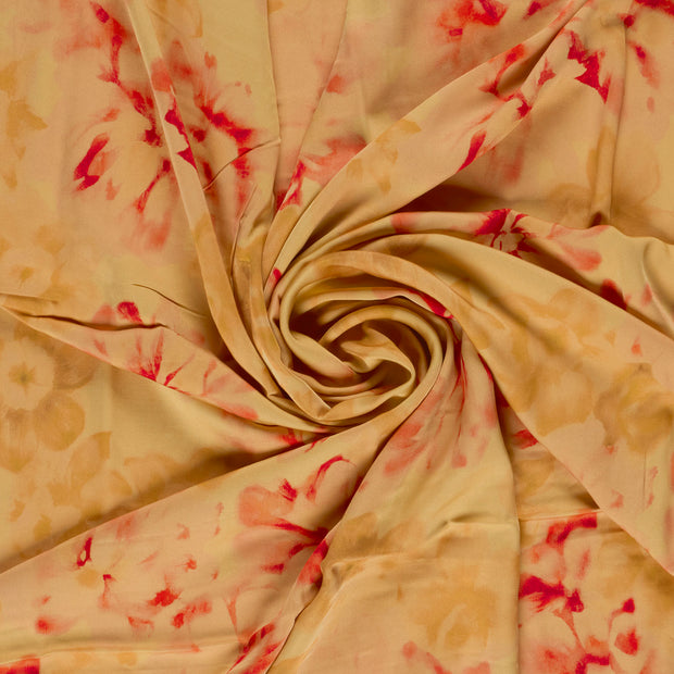 Viscose Satin fabrik Kamel digital bedruckt 