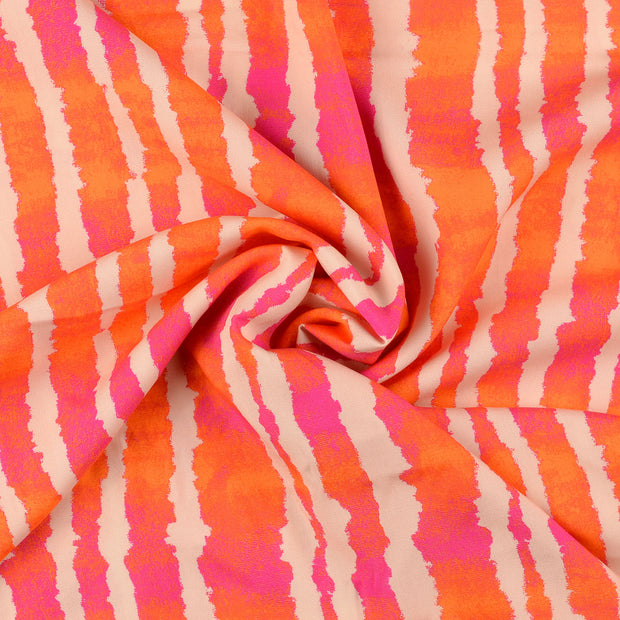 Popeline de Viscose tissu Rose 