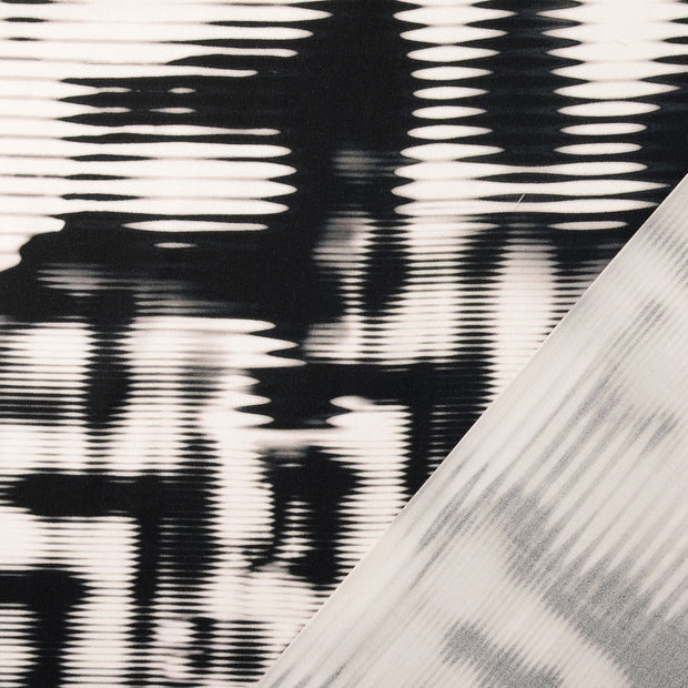 Viscose Satin fabric Black digital printed 