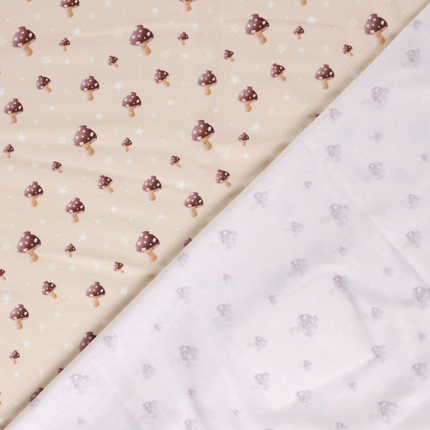 Jersey tissu champignons imprimé numérique 