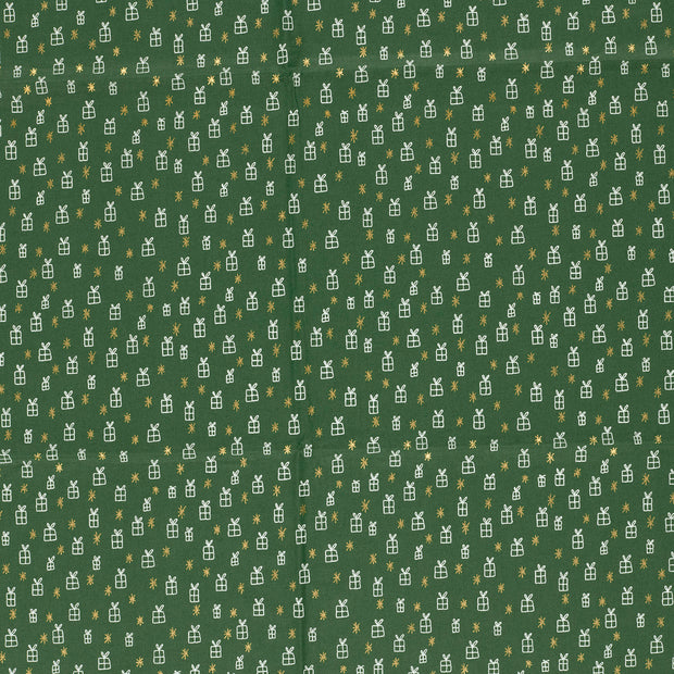 Algodón Popelina tela Verde 
