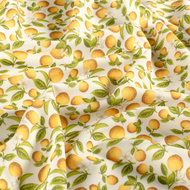Swimwear Jersey UPF50 Recycled tissu fruits Blanc cassé