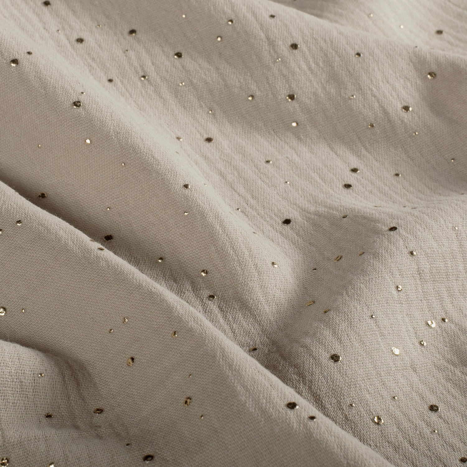 Musselin Stoff Punkte Beige Stoff Großhandel Nooteboom Textiles